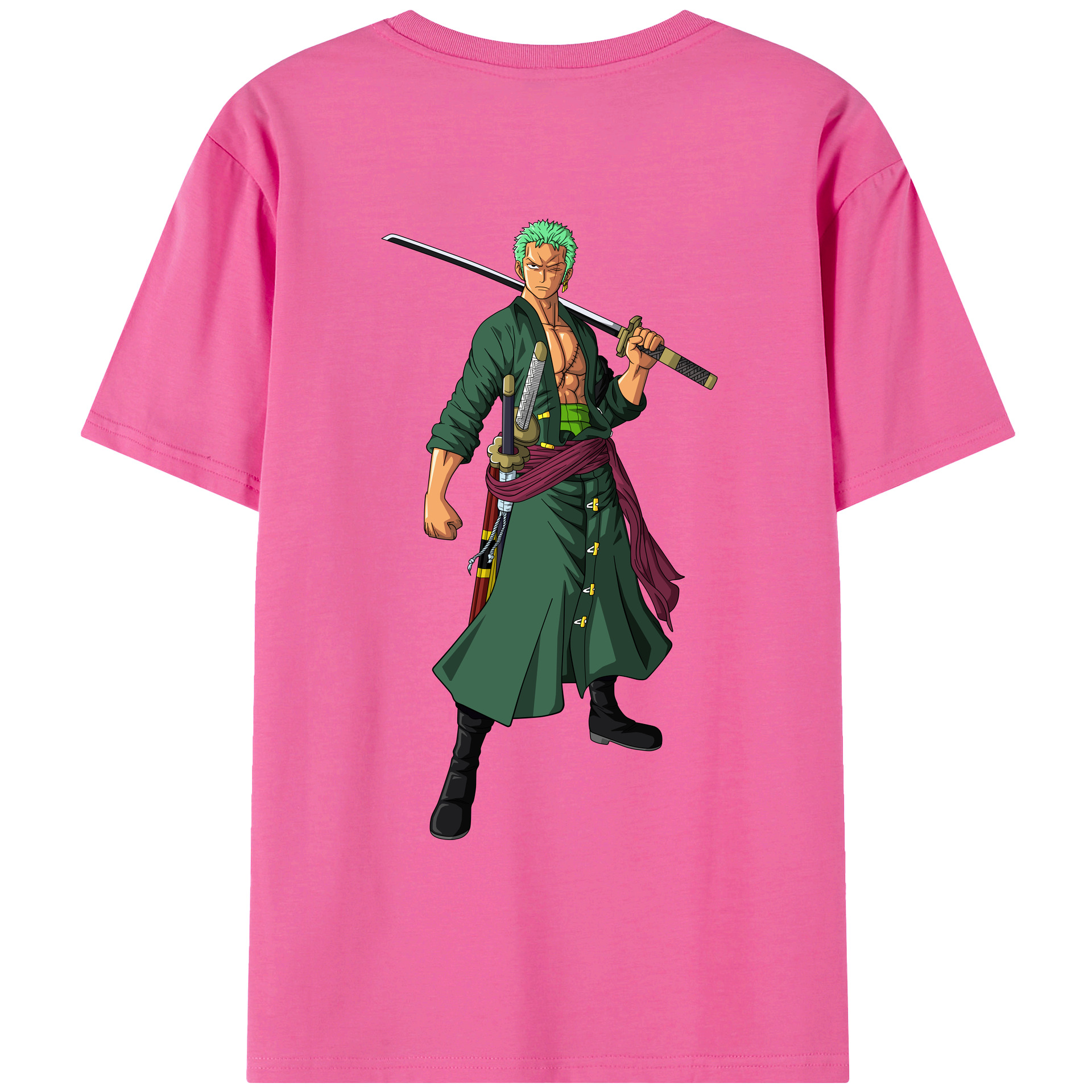 ワンピース ロロノア・ゾロ ONE PIECE Roronoa Zoro レディース半袖Tシャツ(バックプリント)